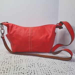 Tignanello Shoulder/ Crossbody Purse Coral